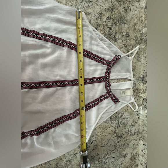 H&M Coachella Official Collection Boho Tank White Tassel Fringe  Size 8 - Picture 6 of 10